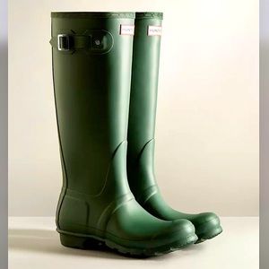 Hunter Original Tall Wellie Rain Boots Hunter Green